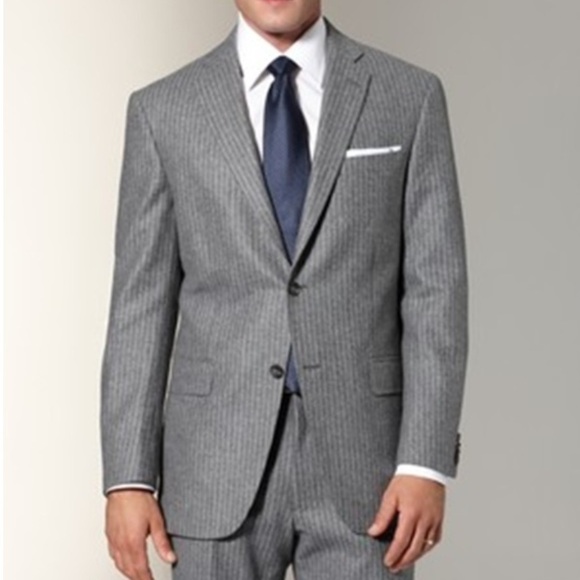 Hart Schaffner & Marx sz 42L gray pinstripe suit jacket blazer - Picture 16 of 16